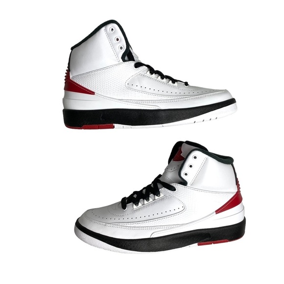 Nike Air Jordan 2 Kids Retro OG Chicago White Red Black‎ GS Size 7Y New with Box - Picture 5 of 12